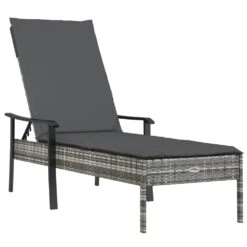 VIDAXL Chaises Longues 2pcs Avec Table Et Coussins Gris Résine Tressée 11 VIDAXL Chaises Longues 2pcs Avec Table Et Coussins Gris Résine Tressée -Mobilier De Jardin 3dac63eae025a251