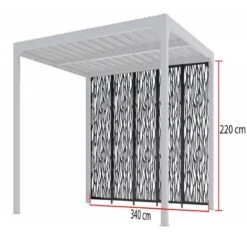 5 Panneaux Moucharabieh En Acier époxy Gris Pour Côté 3,60m De La Pergola Bioclimatique Alu 10,80m² Habrita 5 5 Panneaux Moucharabieh En Acier époxy Gris Pour Côté 3,60m De La Pergola Bioclimatique Alu 10,80m² Habrita -Mobilier De Jardin 5 panneaux moucharabieh en acier epoxy gris pour cote 360m de la pergola bioclimatique alu 1080m habrita 1