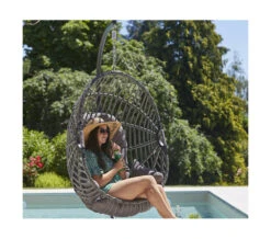 Canberra - Fauteuil De Jardin Suspendu - Gris Anthracite -Mobilier De Jardin 63d4eb68726f94.74678643