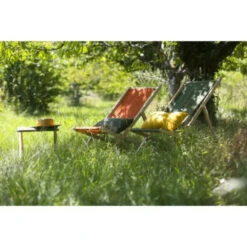 Transat - Chilienne En Bois Coloris Paprika - Tissu Traité Déperlant -Mobilier De Jardin 645ecef72d1027.01529573