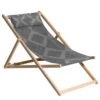 Madison Chaise De Plage En Bois Demi 55x90x87 Cm Gris