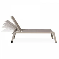 Lot De 2 Bains De Soleils En Aluminium Taupe -Mobilier De Jardin 646e01184fe878.50915964