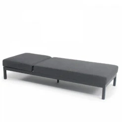 Lot De 2 Bains De Soleil Avec Tablettes En Aluminium Gris -Mobilier De Jardin 646e0120e0e432.00670413