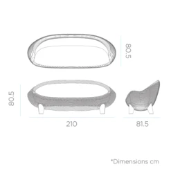 Canapé De Jardin Lumineux Jamaica 3 Places Lumière Blanche Froide Par Câble 210x81,5x80,5cm -Mobilier De Jardin 646fad868de2a1.94941064