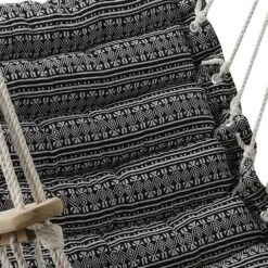 Chaise De Détente Suspendue Jinja Noir & Blanc -Mobilier De Jardin 647f7c9dc554f6.54811046