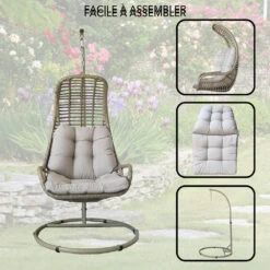 Fauteuil Suspendu Couleur Cuivre -Mobilier De Jardin 648864d7257270.81732881