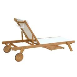 Lot De 2 Bains De Soleil Avec Coussin Et Tablette En Bois Blanc -Mobilier De Jardin 648864f9b9ec90.74581433