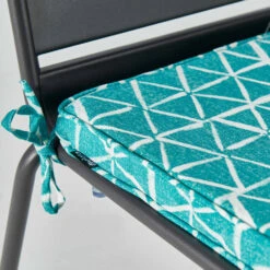 Lot De 4 Galettes De Chaise Polyester Lagune 40x40x3 Cm 8 Lot De 4 Galettes De Chaise Polyester Lagune 40x40x3 Cm -Mobilier De Jardin 648865923cd995.59474293