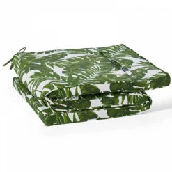 Coussin Bain De Soleil Polyester Blanc Et Vert 186 X 60 X 5 Cm -Mobilier De Jardin 648865975adb46.43124435