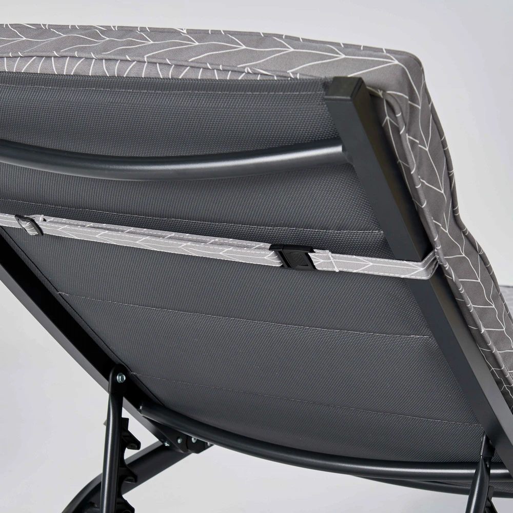 Coussin Bain De Soleil Polyester Gris 186 X 60 X 5 Cm 6 Coussin Bain De Soleil Polyester Gris 186 X 60 X 5 Cm – Image 6