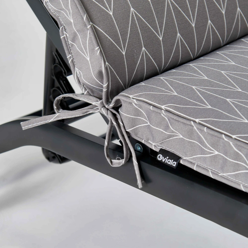 Coussin Bain De Soleil Polyester Gris 186 X 60 X 5 Cm 5 Coussin Bain De Soleil Polyester Gris 186 X 60 X 5 Cm – Image 5