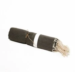 Fouta En Coton Tissage Nid D'abeille Spa 100x200cm Gris Foncé -Mobilier De Jardin 648b51ce6fb702.82383388