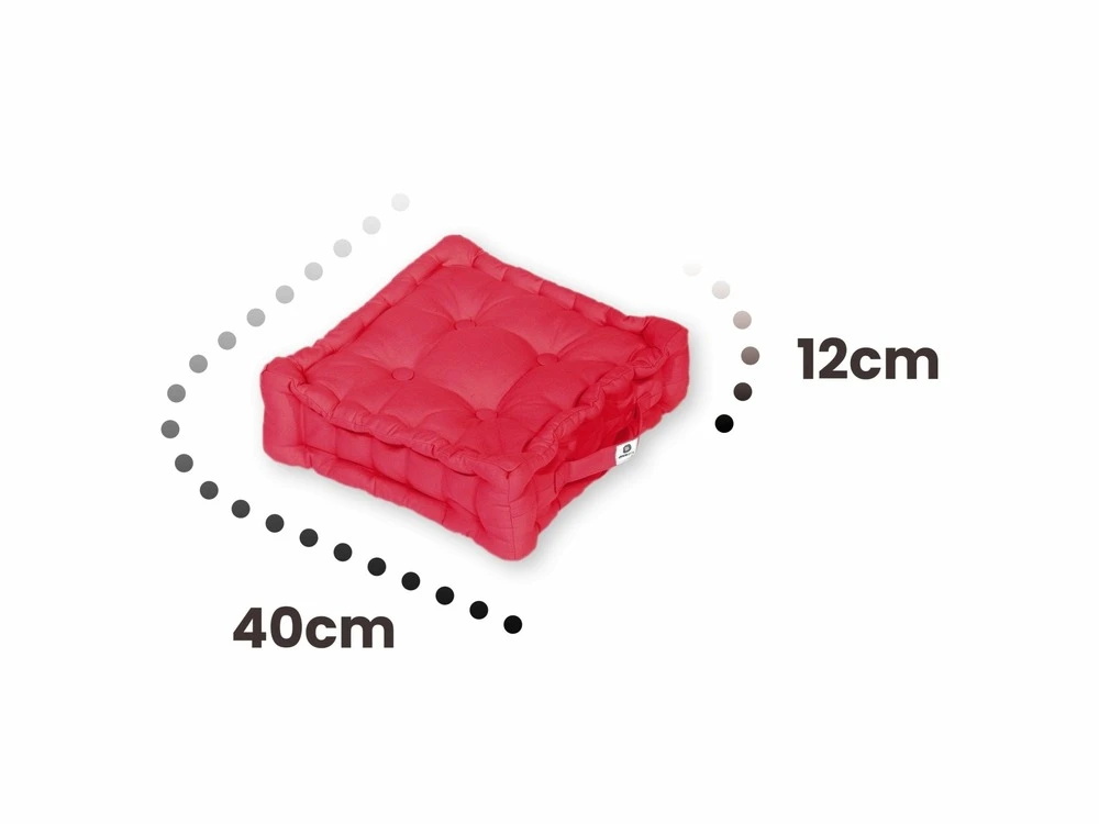 Coussin De Sol Lot De 2 - 40 X 40 Cm Rouge Piment 3 Coussin De Sol Lot De 2 - 40 X 40 Cm Rouge Piment â Image 3