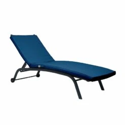 Coussin Bain De Soleil / Matelas Pour Transat Dehoussable- 185x60x5cm - Bleu Petrole -Mobilier De Jardin 648b51d516e901.73443995