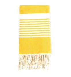 Fouta En Coton Arthur 100x200cm Jaune