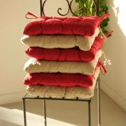 Lot De 4 Galettes De Chaise 40 X 40 Cm - Vert Mint -Mobilier De Jardin 648b5526cd6188.69640533