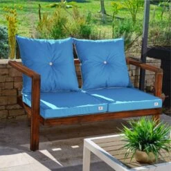 Coussin De Remplacement Pour Chaise, Fauteuil Jardin 60 X 60 Cm – Bleu Petrole -Mobilier De Jardin 648b552ebf94b6.25790509