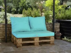 Lot Matelas Pour Palette Déhoussable Avec Assise De 120x80x10cm Et Dossier Bleu Caraibes -Mobilier De Jardin 648b5535e28ff9.10618637