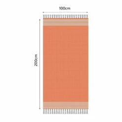 Fouta En Coton Tissage Nid D'abeille Ziwane 100x200cm Orange 7 Fouta En Coton Tissage Nid D'abeille Ziwane 100x200cm Orange -Mobilier De Jardin 649911112c20e0.74871008