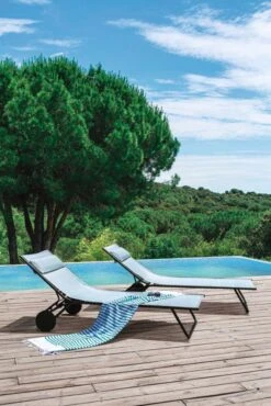 Lafuma Bain De Soleil Miami Batyline Duo Obsidian L198,5xl77 Cm -Mobilier De Jardin 734435 003