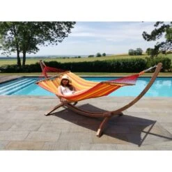 Hamac Brésilien 'Eskapade Sunny' Avec Support En Bois FSC -Mobilier De Jardin 884240 1333660