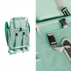 Lot De 2 Fauteuils Clic Clac Des Plages En Polyester Vert -Mobilier De Jardin ab37071cb6f12428