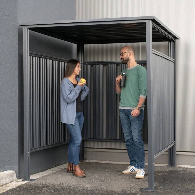 Abri à Vélos En Acier Thermolaqué Gris Anthracite 3,6m² Westmann 3 Abri à Vélos En Acier Thermolaqué Gris Anthracite 3,6m² Westmann – Image 3