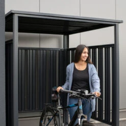Abri à Vélos En Acier Thermolaqué Gris Anthracite 3,6m² Westmann 10 Abri à Vélos En Acier Thermolaqué Gris Anthracite 3,6m² Westmann -Mobilier De Jardin abri a velos en acier thermolaque gris anthracite 36m westmann 4