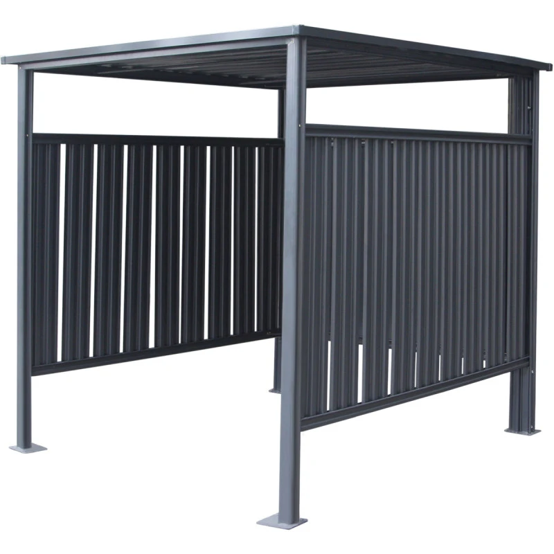 Abri à Vélos En Acier Thermolaqué Gris Anthracite 3,6m² Westmann 1 Abri à Vélos En Acier Thermolaqué Gris Anthracite 3,6m² Westmann