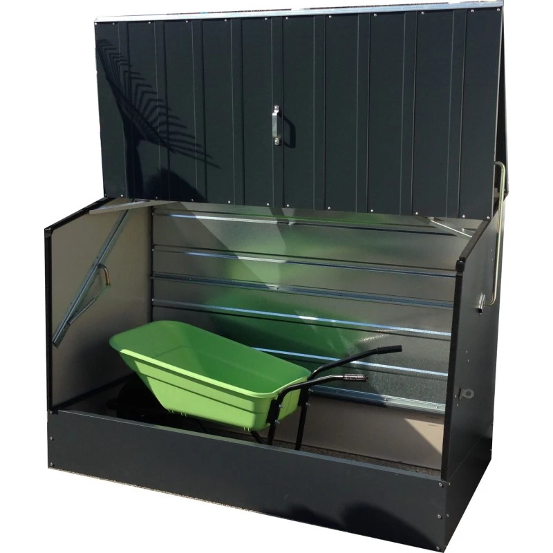 Abri à Vélos En Métal 1750L Anthracite 1,74m² + Kit D'ancrage TRIMETALS 2 Abri à Vélos En Métal 1750L Anthracite 1,74m² + Kit D'ancrage TRIMETALS – Image 2