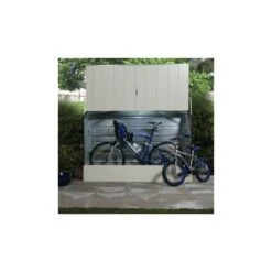 Abri à Vélos En Métal 1750L Crème 1,74m² + Kit D'ancrage TRIMETALS