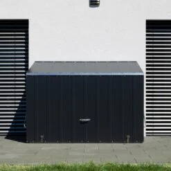 Abri à Vélos En Métal Sesame 1500L Anthracite 1,41m² TRIMETALS -Mobilier De Jardin abri a velos en metal sesame 1500l anthracite 141m trimetals 2