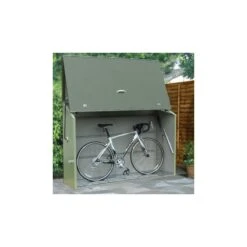 Abri à Vélos En Métal Sesame 1500L Vert 1,41m² TRIMETALS -Mobilier De Jardin abri a velos en metal sesame 1500l vert 141m trimetals 3