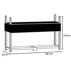 Abri Bûches En Acier Et Polyester 300D Capacité 2m³ Noir - ShelterLogic -Mobilier De Jardin abri buches en acier et polyester 300d capacite 2m noir shelterlogic 2