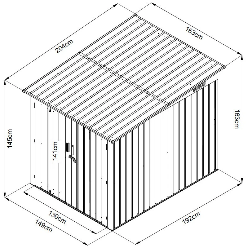 Abri Pour 3 Vélos En Métal Anthracite 3,32m² + Kit D'ancrage X-METAL 4 Abri Pour 3 Vélos En Métal Anthracite 3,32m² + Kit D'ancrage X-METAL – Image 4