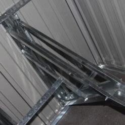 Abri Pour 4 Vélos En Acier Galvanisé Gris Avec Rails De Rangement 4,02m² - Chalet Et Jardin -Mobilier De Jardin abri pour 4 velos en acier galvanise gris avec rails de rangement 402m chalet et jardin 2