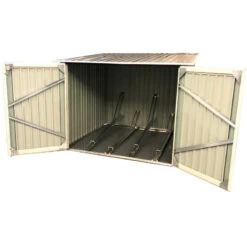 Abri Pour 4 Vélos En Métal Anthracite 4,2m² + Kit D'ancrage X-METAL -Mobilier De Jardin abri pour 4 velos en metal anthracite 42m kit d ancrage x metal 2