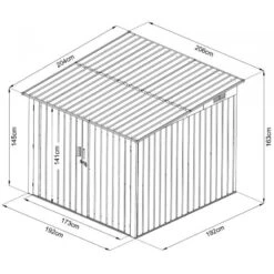 Abri Pour 4 Vélos En Métal Anthracite 4,2m² + Kit D'ancrage X-METAL -Mobilier De Jardin abri pour 4 velos en metal anthracite 42m kit d ancrage x metal 4