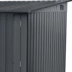 Abri Pour 4 Vélos En Métal Anthracite 4,2m² + Kit D'ancrage X-METAL -Mobilier De Jardin abri pour 4 velos en metal anthracite 42m kit d ancrage x metal 5