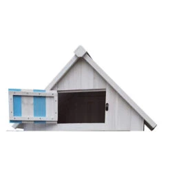 Armoire De Jardin En Bois Lasuré Bleu Et Blanc 0,41m² - Habrita -Mobilier De Jardin armoire de jardin en bois lasure bleu et blanc 041m habrita 3