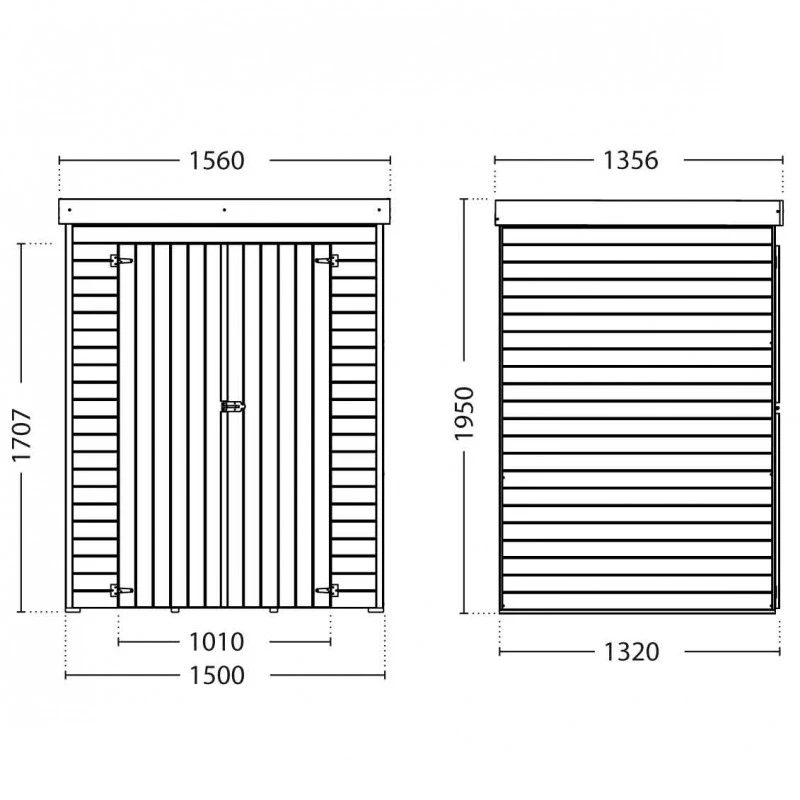 Armoire De Jardin En Bois Massif Traité Autoclave 1,98m² THEOFIL – Forest Style 2 Armoire De Jardin En Bois Massif Traité Autoclave 1,98m² THEOFIL – Forest Style – Image 2