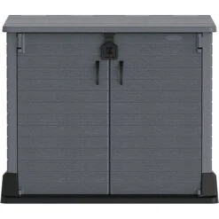 Mobilier De Jardin -Mobilier De Jardin armoire de rangement en resine gris 850l storeaway duramax 1