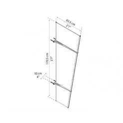 Auvent Latéral En Acrylique Transparent Pegasus™ 620 – Palram - Canopia -Mobilier De Jardin auvent lateral en acrylique transparent pegasus 620 palram 2