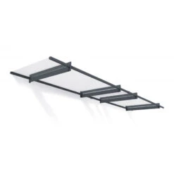 Auvent Marquise En Acrylique Gris Clair NANCY™ 4100 – Canopia By Palram -Mobilier De Jardin auvent marquise en acrylique gris clair nancy 4100 canopia 2