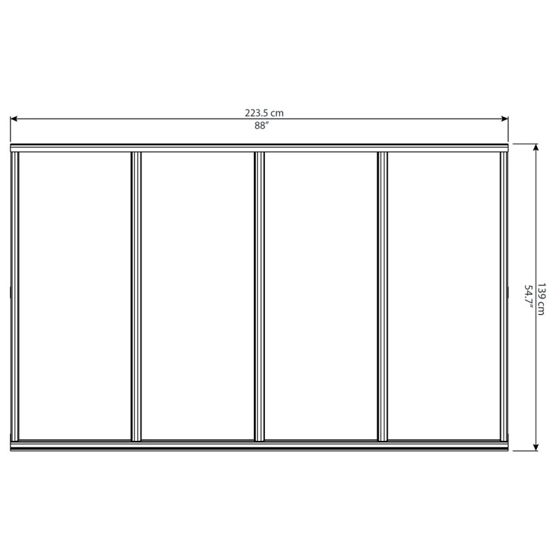 Auvent Marquise En Acrylique 3 Mm Bordeaux™ 2230 – Palram - Canopia 3 Auvent Marquise En Acrylique 3 Mm Bordeaux™ 2230 – Palram - Canopia – Image 3