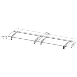 Auvent Marquise Gris AQUILA™ 3000 - Canopia By Palram 8 Auvent Marquise Gris AQUILA™ 3000 - Canopia By Palram -Mobilier De Jardin auvent marquise gris aquila 3000 palram canopia 2