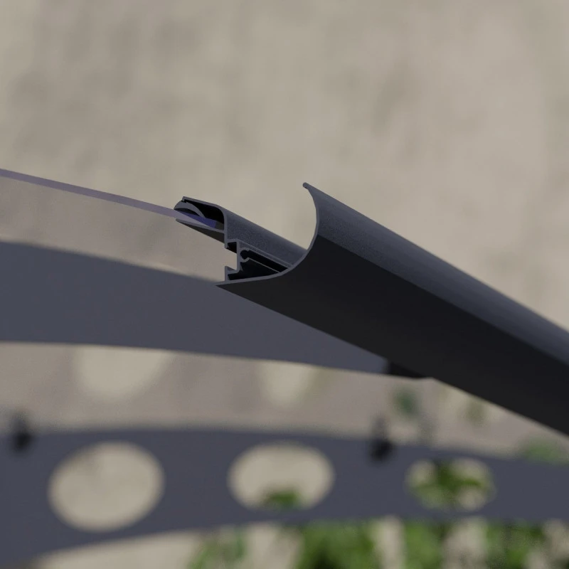 Auvent Marquise Transparent GARAMOND™ 1350 – Canopia By Palram 5 Auvent Marquise Transparent GARAMOND™ 1350 – Canopia By Palram – Image 5