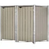 Cache-poubelle 2 Compartiments Müllbox En Bois Traité Gris 2x140L – HIDE