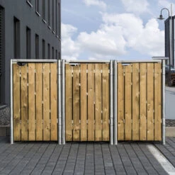 Cache-poubelle 3 Compartiments Müllbox En Bois Traité Naturel 3x240L – HIDE 11 Cache-poubelle 3 Compartiments Müllbox En Bois Traité Naturel 3x240L – HIDE -Mobilier De Jardin cache poubelle 3 compartiments mullbox en bois traite naturel 3x240l hide 5