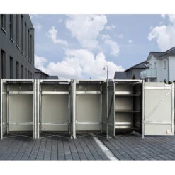 Cache-poubelle 4 Compartiments Müllbox En Aluminium Noir 4x240L – HIDE 6 Cache-poubelle 4 Compartiments Müllbox En Aluminium Noir 4x240L – HIDE -Mobilier De Jardin cache poubelle 4 compartiments mullbox en aluminium noir 4x240l hide 2